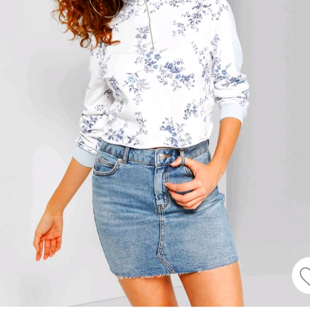 3/$30 SALE Women's High-Rise Denim Mini Skirt - Wild Fable™
